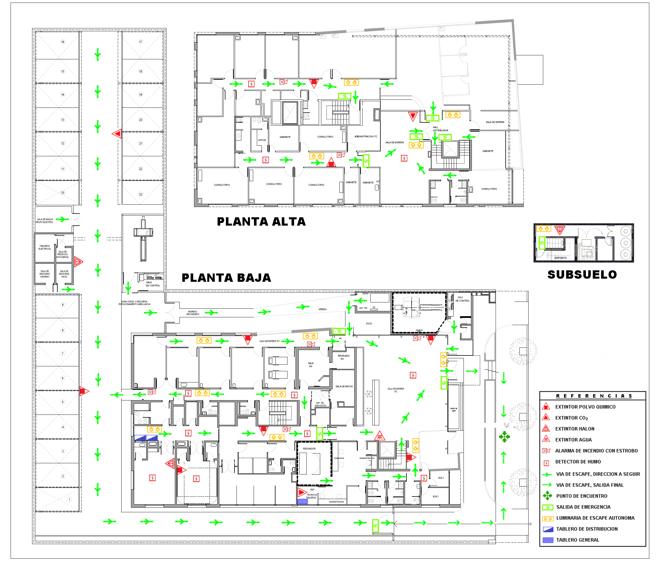 Planos de evacuación